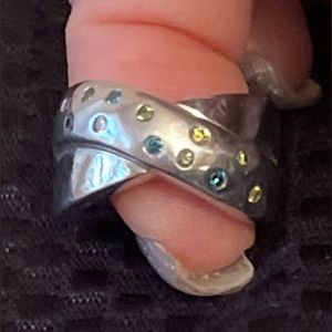 Natural Fancy Diamond Bypass Ring